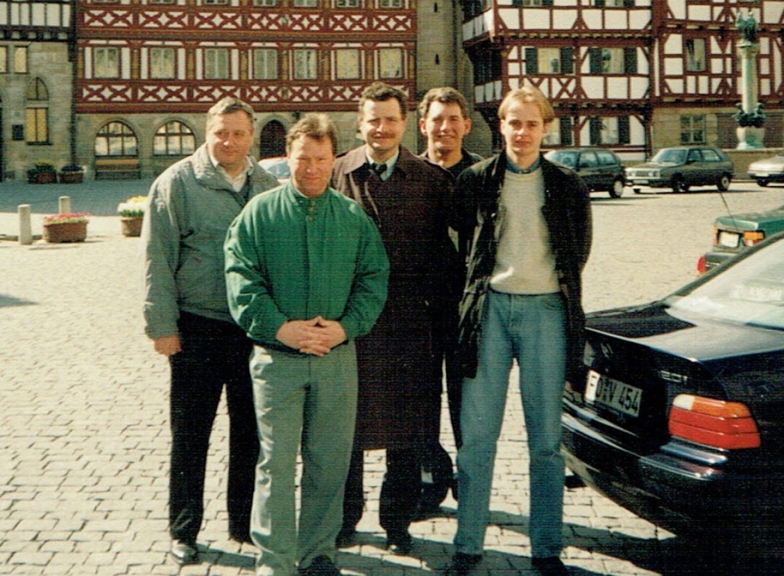 Foto: Dirk Heiland (re.) im Jahr 1995 in Erlangen, als es den SR-Austausch zwischen den Partnerstädten Jena und Erlangen noch gab.